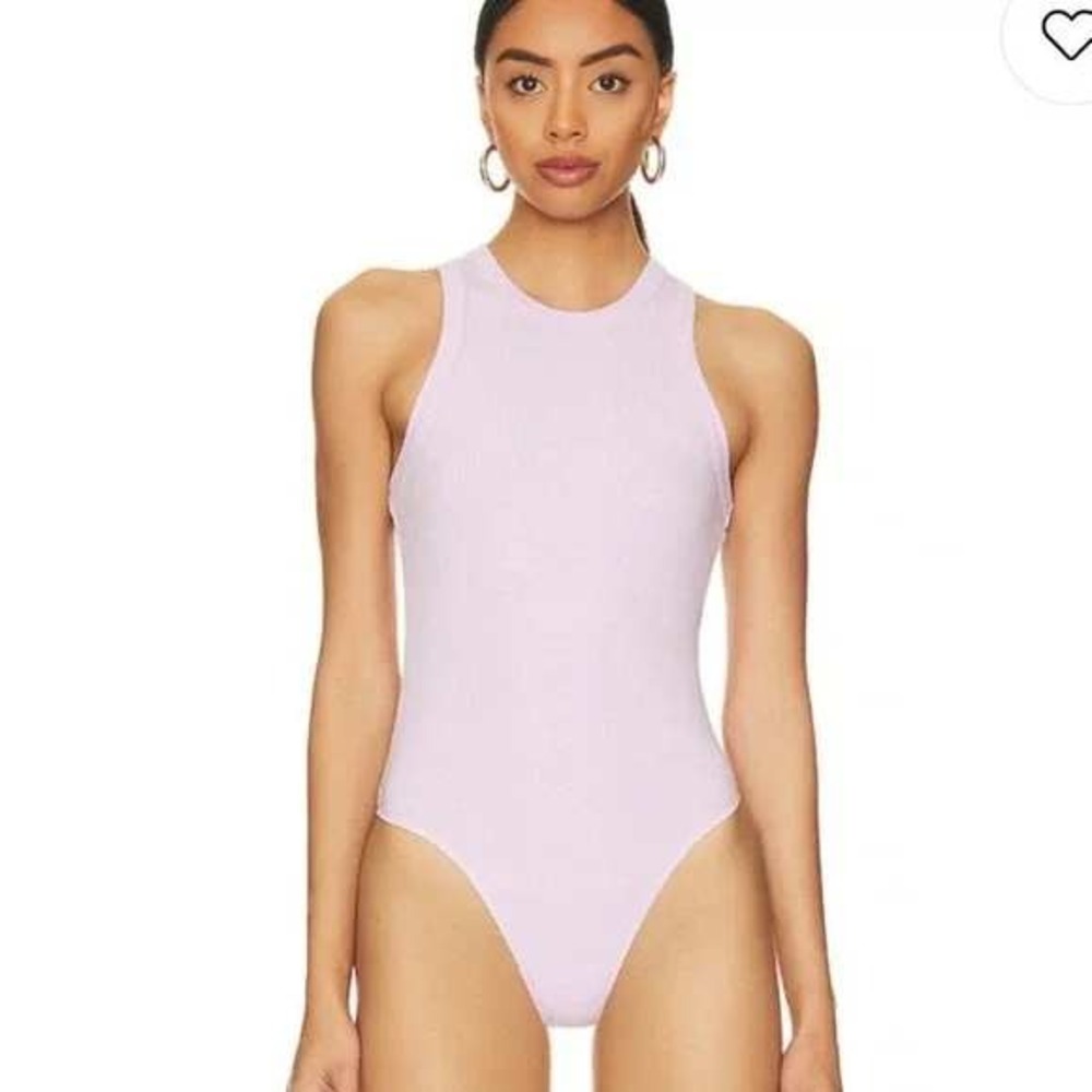 Pistola Blake Bodysuit XL Taro Lavender Ribbed‎ Sleeveless